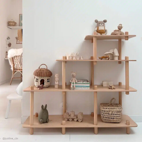 Vediz Wooden Kids Bookshelf – Montessori-Style Toddler Book Organizer - Image 8